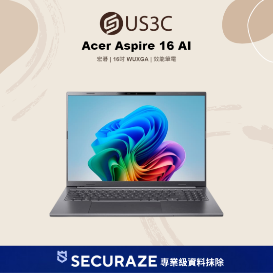 二手 Acer 宏碁 Aspire 16 AI A16-11M-X0QA 16吋 Snapdragon X1-26-100 16G 1T — USD 智選嚴選